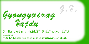 gyongyvirag hajdu business card